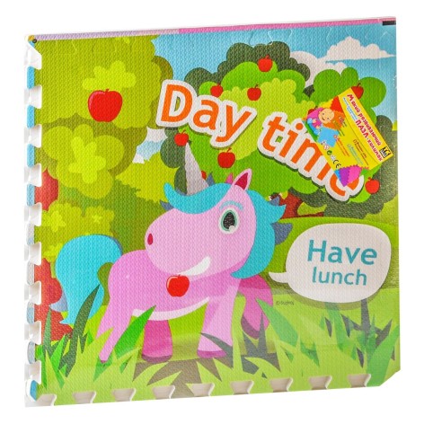 Коврик-пазл "Day Time", 60х60 см 4 элемента