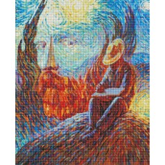 Алмазная мозаика "Украинская звездная ночь" 40х50 см