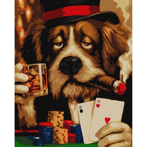 Картина по номерам "Бим действительно устал" 40х50 см