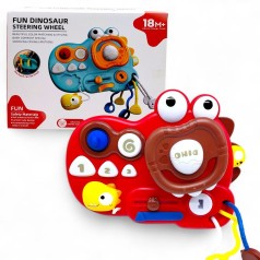 Бизиборд в коробке "Динозаврик" (красный)