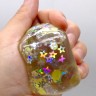 Сквиш антистресс "Кубик льда" 5 см звездочки с фруктами (КРАСНЫЙ) клубника
