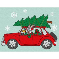 Картина по номерам "Bugs & Daffy: Рождественская поездка" 30х40 см