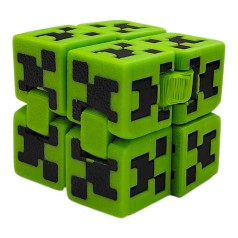 Антистресс 3d печать "Куб бесконечности (Крипер Minecraft)"