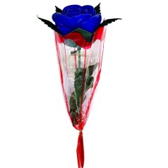 Светяшка "Роза" 40 см (СИНЯЯ)