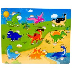 Вкладыши деревянные, 22,5х18 см (ДИНОЗАВРЫ)