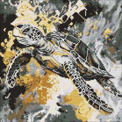 Набір з алмазною мозаїкою "Золота черепаха" 40х40см