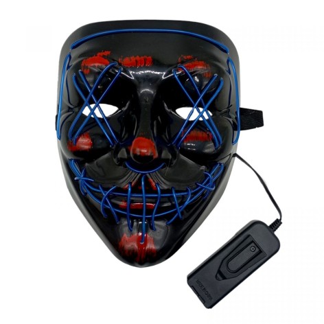 Неоновая маска Судная ночь Judgment Night синий