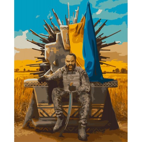 Картина по номерам "Казак на троне" 40x50 см
