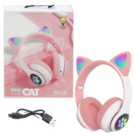 Бездротові навушники "Кішечка", рожевий