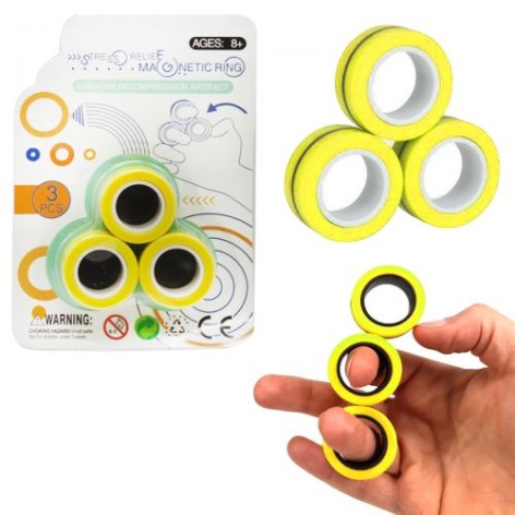Игра-антистресс "Magnetic Ring", желтый