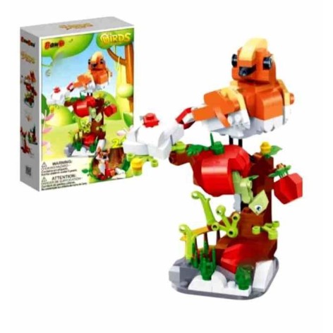 Конструктор "Птички" (265 эл) 2в1: Красочная птичка/Лис