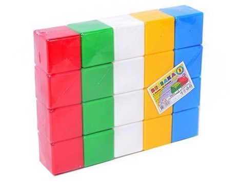 Уцінка. Кубики "Райдуга 3 ТехноК" (20 кубиків) - пошкоджена упаковка