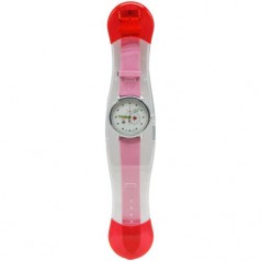 A-2428 Дитячий годинник мікс 25см рожевий великий