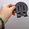 Подставка для телефона металлическая, регулируемый угол наклона, вращающийся, в коробке (Черный)
