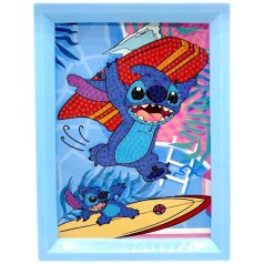 Алмазная мозаика в рамке "Стич / Stitch" (Голубой)