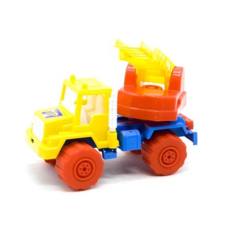 Машинка зі сходами жовтий