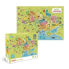 Пазл «Карта Украины» 100 элементов