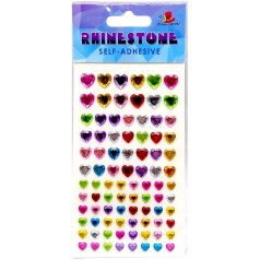 Стразы самоклеящиеся, "Сердечки" 13х7,5 см