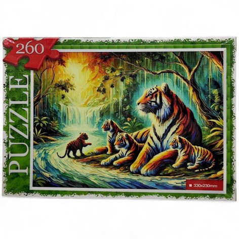 ПАЗЛЫ 260 ЭЛЕМЕНТОВ "СЕМЬЯ ТИГРОВ"