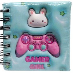 Блокнот 3D на пружине 10Х9,5 см "Кролик" (МЯТНЫЙ)