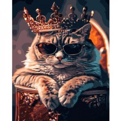 Картина по номерам "Кот-король" ★★★★