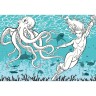 Раскраска WB "Аквамен" со стикерами