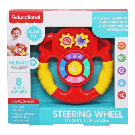 Руль музыкальный "Steering wheel" (красный)