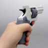 Водный пистолет размер: 17х3.5х11.5 см, механический принцип работы, резервуар для воды внутри, вращающийся барабан, в пакете, МИКС ВИДОВ