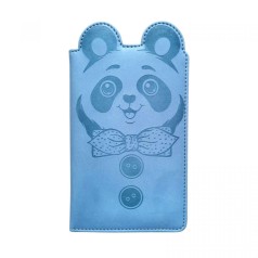 Блокнот,Кожзам,А6, 64листы (ПАНДА С БАНТОМ)