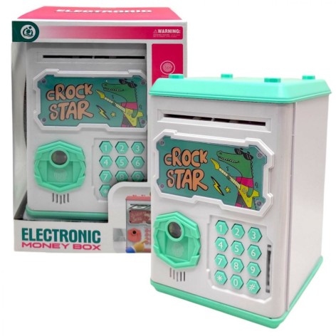 Сейф-скарбничка (пароль, імітація сканування відбитка, звук, підсвічування, озвучування англійською мовою, автоматичний приймач грошей, у коробці)