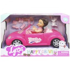 Игровой набор "Кукла Лия в авто", розовый