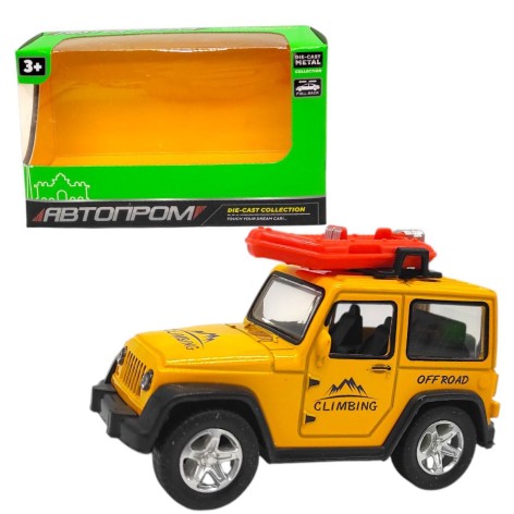 Машинка металлическая "АВТОПРОМ ДЖИП" (ЖЕЛТЫЙ)