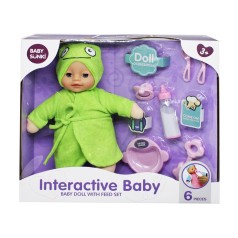 Пупс плюшевый "Interactive Baby", жабка