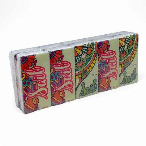 Серветки-хусточки паперові "Етно", одношарові, 10 пачок по 10 штуку