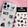 3D стікери "Сats mood mems" Набір 6 стікерів