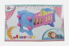 Кроватка для куклы "Технок" (розово-голубая)