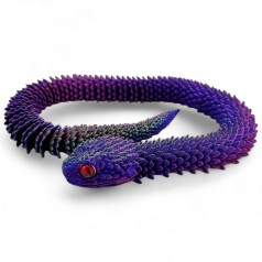 Змея 3d печать, 44 см (вид 2, микс) MIC (D-012)