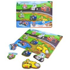 Деревʼяна іграшка KidsHits Paw Patrol  пазли-вкладиші 30*22*1,5 см
