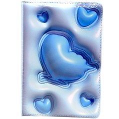 Блокнот 3D.Сердечки, ФОРМАТ А5 (ГОЛУБОЙ)