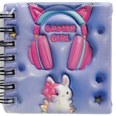 Блокнот 3D на пружине 10Х9,5 см "Кролик" (СИНИЙ)