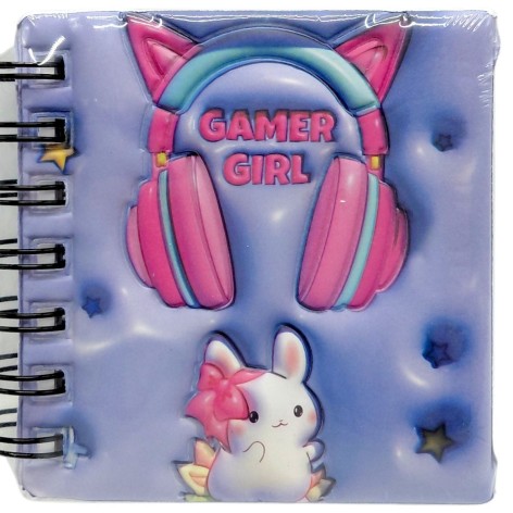 Блокнот 3D на пружине 10Х9,5 см "Кролик" (СИНИЙ)