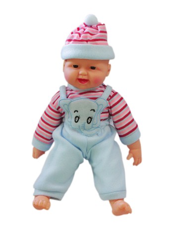 Пупс муз X2418-2 голубой.