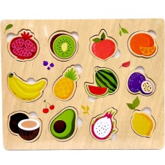 Вкладыши деревянные, 22,5х18 см (ФРУКТЫ)