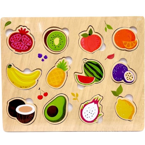 Вкладыши деревянные, 22,5х18 см (ФРУКТЫ)