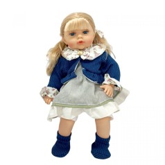 Кукла "Маленькая Госпожа" (СИНЯЯ) озвучено на украинском, мяконабивная, 46 см