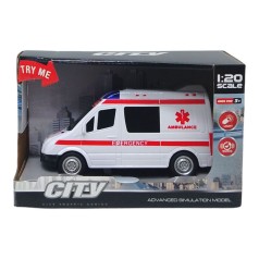 Машини Скорая батар., світ., звук, короб. 22,5*14*9,5 см