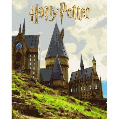 Картина по номерам с красками металлик "Harry Potter: Пейзаж Хогвартса" 40х50см