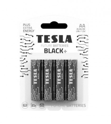Батарейки "TESLA AA: BLACK+", 4 шт