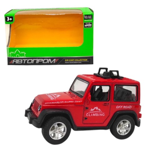 Машинка металлическая "АВТОПРОМ ДЖИП" (КРАСНЫЙ)