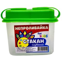 Непроливайка двойная с крышечками 10*8,5*6,5 см (зеленая)
